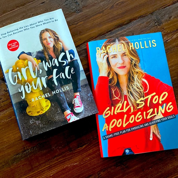 Rachel Hollis books; Girl Wash your Face & Girl Stop Apologizing LIKE NEW - Picture 1 of 8